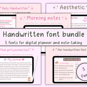 Handwriting font bundle,digital planner font,Planner fonts for iPad,Goodnotes font,Note taking font,Cute and neat handwritten font bundle