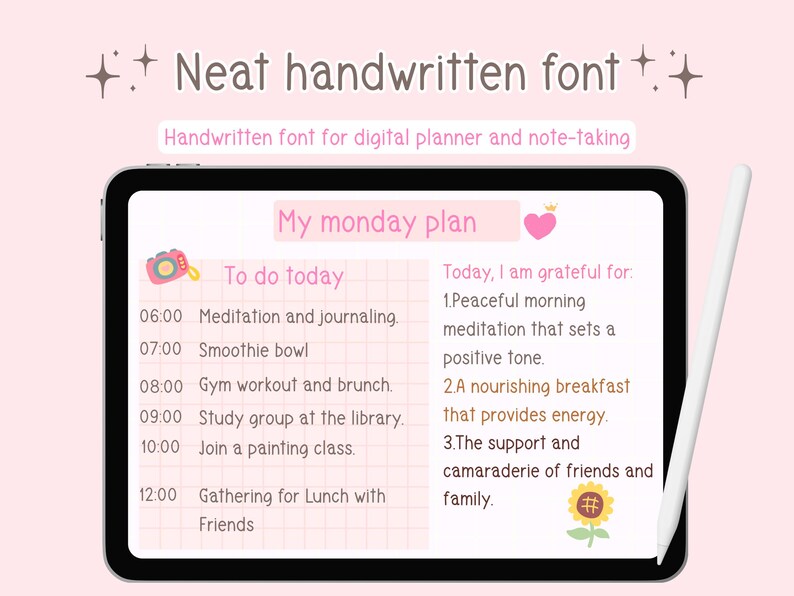 Handwritten Font Bundle, Cute Planner Fonts for Goodnotes (OTF, TTF) - Etsy
