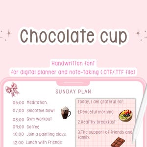 Fuente manuscrita para agenda digital, toma de notas (OTF, TTF)