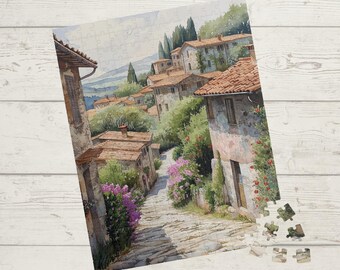Tuscan Village Premium Puzzle, Italian Countryside Scene (252, 520, 1014-Piece)