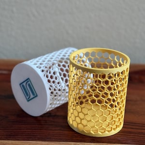 Pen Pencil Holder Desktop Organizer, Teacher Gift, Classroom Organization, Pencil Storage, Office Desk Accessories, Decor, Honeycomb Pattern