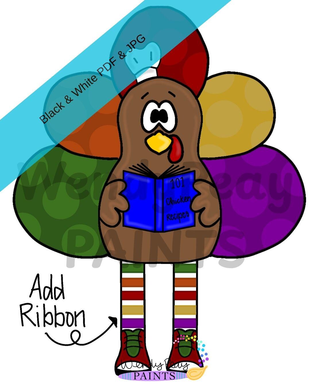 Turkey Door Hanger Template: Fall Thanksgiving Decor (digital Download ...