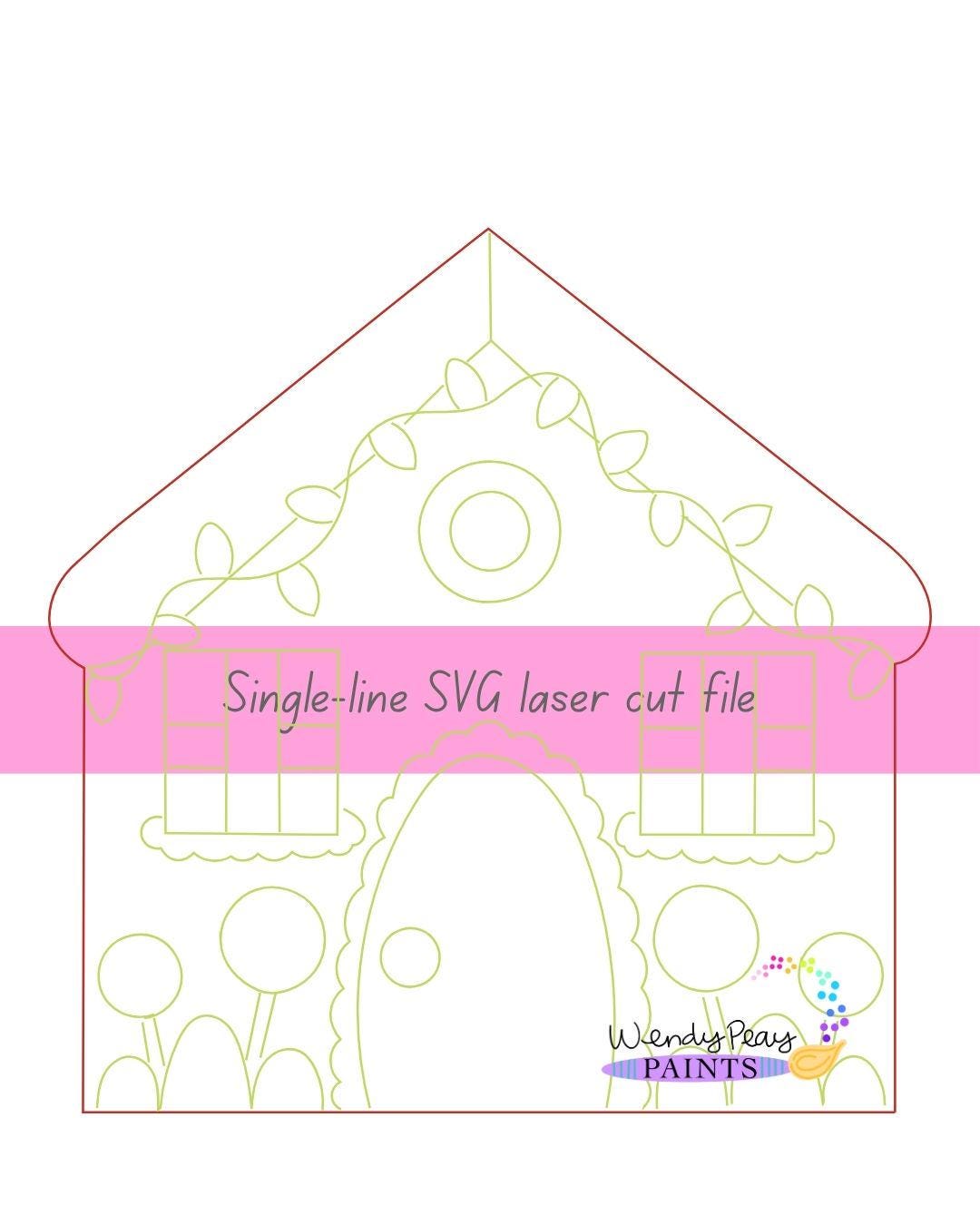 Gingerbread House Door Hanger SVG: Christmas Winter Decor (digital ...