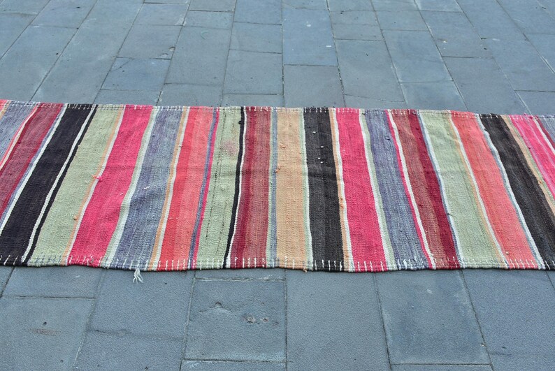 2.8x8.3 Ft Rug, Vintage Turkish Rug, Kilim Red Plants & Trees Rug - Etsy UK