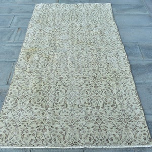 4x7 Area Rugs, Vintage Rug, Turkish Rug, Antique Rug, Rugs For Salon, 3.7x6.8 ft Beige Rug, Hand-Knotted Oriental Rug, Turkish Area Rug,