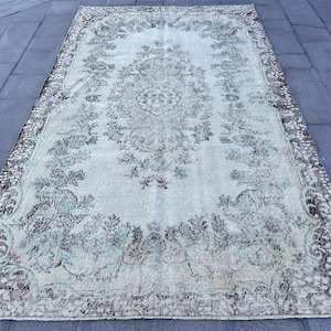 6x10 Large Rug, Vintage Rug, Turkish Rug, Floral Anatolian Rug, Rugs For Living Room, 6.1x10.2 ft Beige Rug, Rustic Turkish Rug, Boho Rugs,