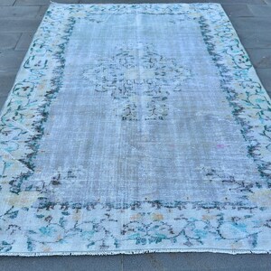 Vintage Rug, Turkish Rug, 6x9 ft Large Rug, Anatolian Carpet, Pastel Home Decor, Handmade Turkish Rug, Living Room Area Rug, Soft Toned Rug
