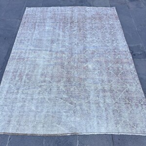 Vintage Rug, Turkish Rug, 5x7 Area Rug, Faded Oushak Rug, Rugs For Bedroom, 5.1x6.9 ft Purple Rug, Vintage Turkish Rug, Oriental Wool Rug,
