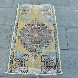 Vintage Teppich, Kleiner Teppich 60x120, Türkischer Teppich, Antiker Teppich, Teppich für Badezimmer, 50x90 cm, Boho Chic Türkisch, Kinderteppich,