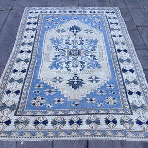 Turkish Rug, Vintage Rug, Large Rug, Antique Rug, Rugs For Bedroom, 5.5x7.7 ft Beige Rug, Luxury Vintage Wool Area Rug, Anatolian Rug