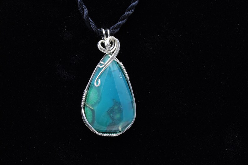 Listing 623283132 Chrysocolla Pendant