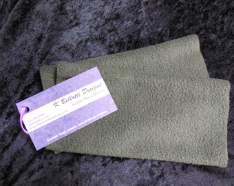 Army Green Fleece Wrist Warmers - Arm Warmers - Fingerless Gloves - One Size