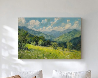 Blue Ridge Mountain Canvas, North Carolina Landscape Wall Art, Appalachian Mountain Decor, NC Blue Ridge Parkway Decor
