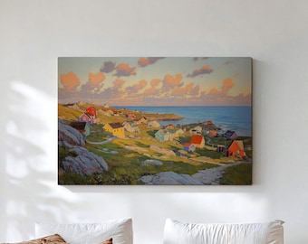 Newfoundland Bonavista Canvas, Atlantic Coastal Wall Art, Canada Maritime Landscape, Bonavista Seaside Canvas Print