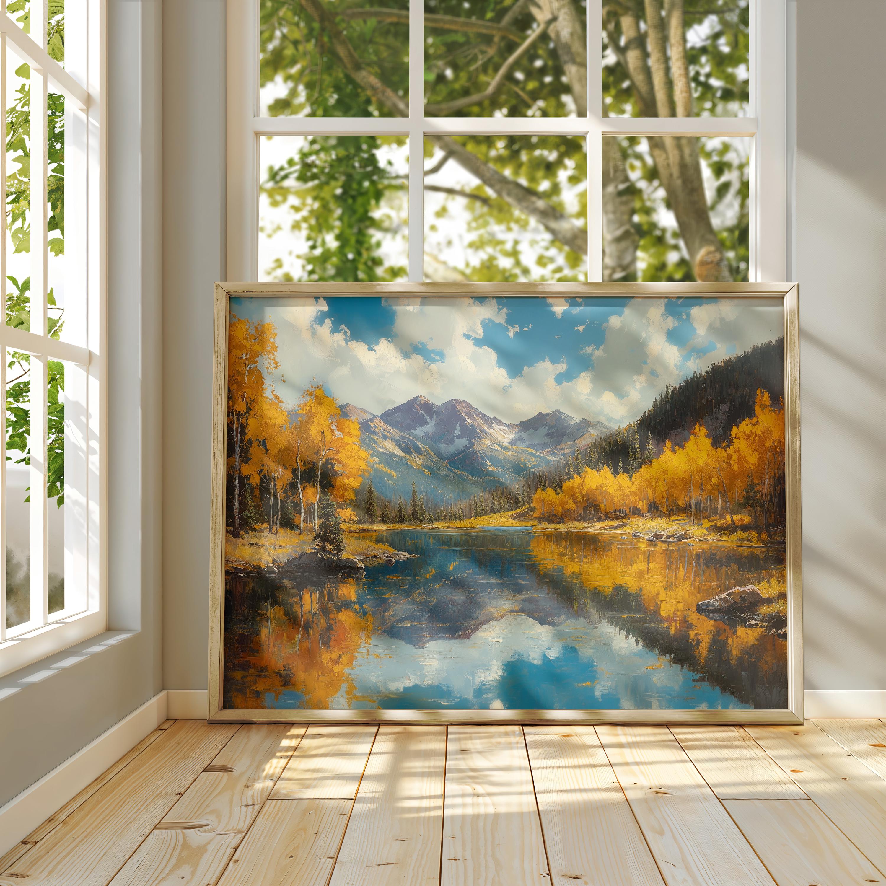 Pike San Isabel Painting, Mount Elbert Colorado Wall Art, Colorado  Landscape Cottage Decor, Pike San Isabel National Forest Art Print, image size:3000x3000