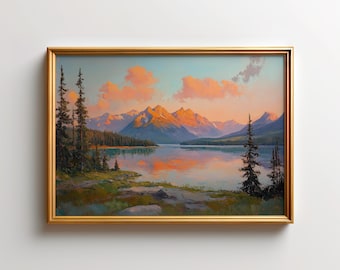 Banff National Park Print, Moraine Lake Wall Art, Alberta Rocky Mountain Decor