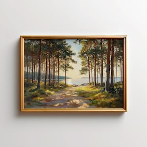 Lake Lake Kunstdrucke - Morgen Sonnenlicht Wald See Gemälde, Lake Griffin Landschaft Dekor, Natur Wandkunst für Zuhause