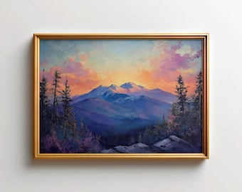 White Mountain Sunset Print – New Hampshire Landscape Art, Nature Lover Gift