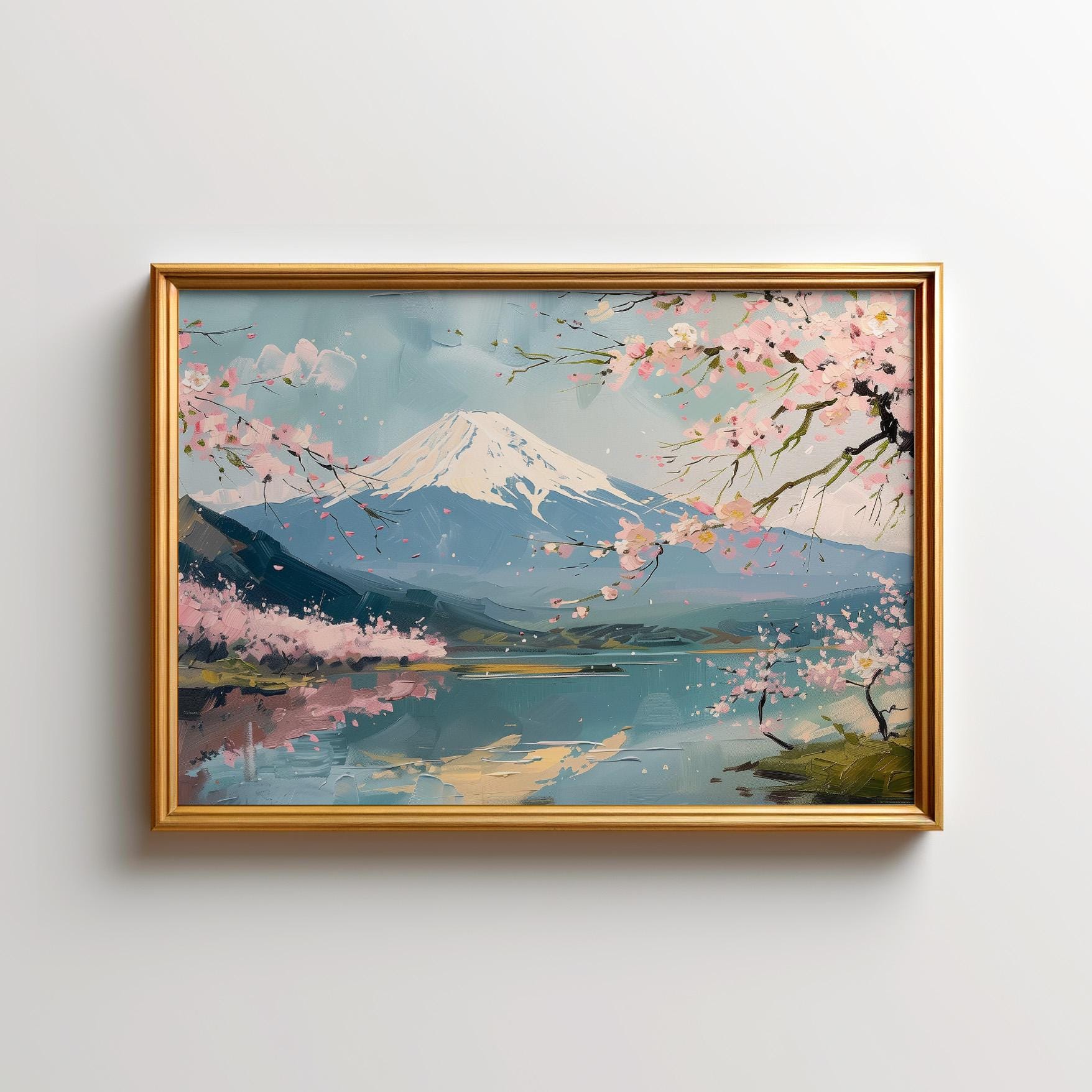 Mt fuji oil painting - Etsy 日本