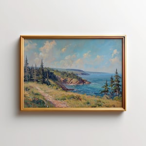 Fundy Nationalpark Gemälde | Fundy Bay Wandkunst | Neubraunschweig Landschaft | Rocky Hafen Kunst | Kanada Maritimes Wohndekor