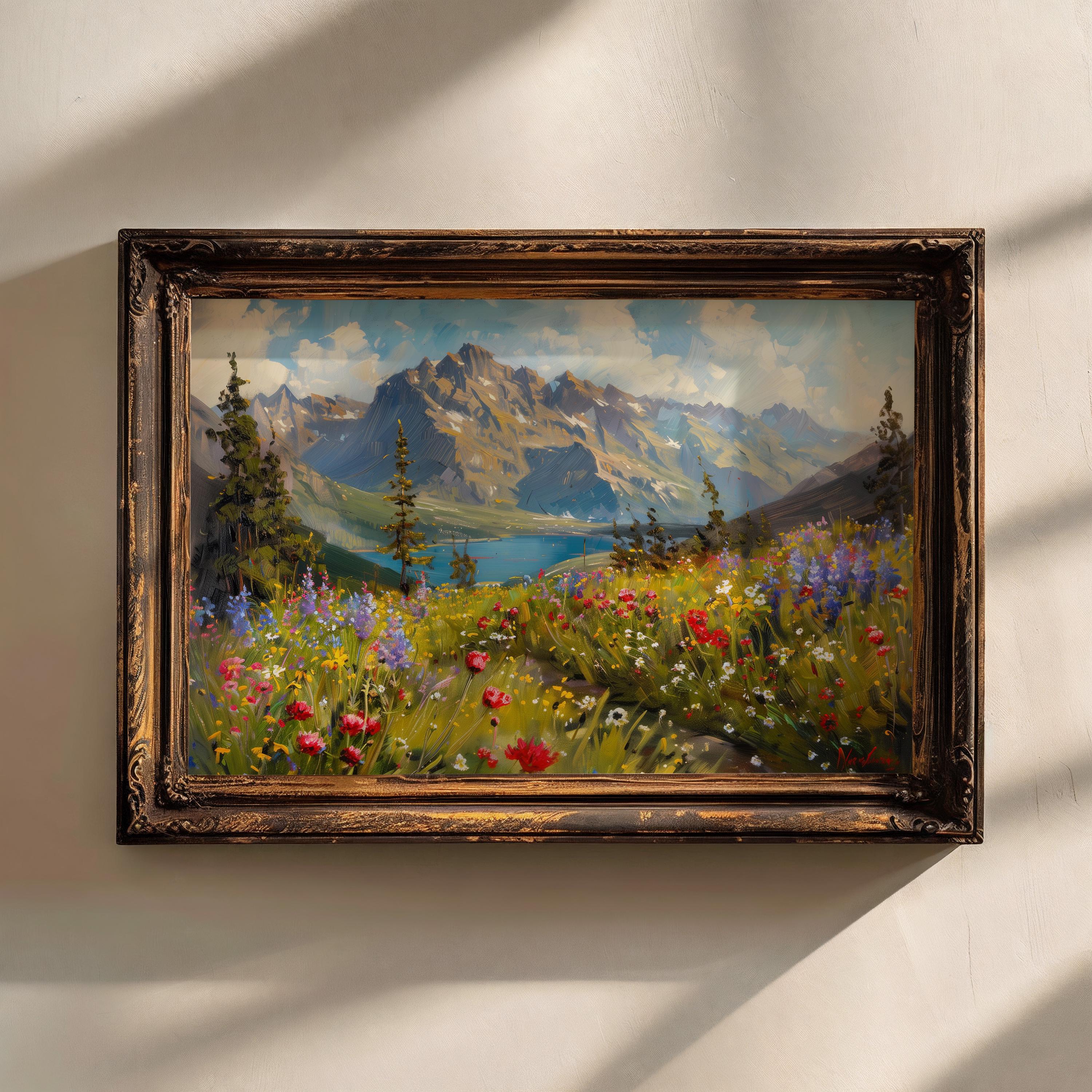 Rocky Mountain Print - Wildflowers Colorado Wall Art, Scenic Mountain ...