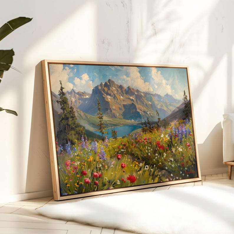 Rocky Mountain Print - Wildflowers Colorado Wall Art, Scenic Mountain ...