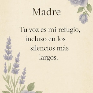 Mother's Day imprimible Tarjetass para el Día de la Madre - 5 tarjetas florales digitales con mensajes emotivos - Descarga instantánea