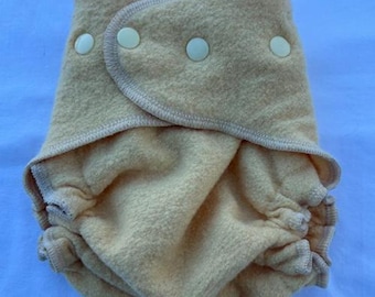 Loveybums Large Yellow Wool Crepe Diaper Cover Fit 18-30 lbs .
