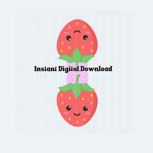 Digital File, Magnetic Bookmark, strawberry, happy berry, Bookish, bookmark, gift idea. make and take