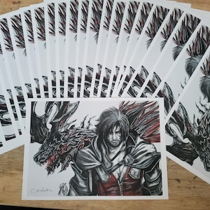 Final Fantasy XVI Clive & Ifrit A5 Art Print