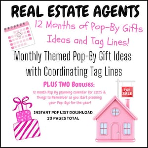 Ideas de regalos para agentes inmobiliarios: Calendario de marketing de 12 meses (Descargar PDF)