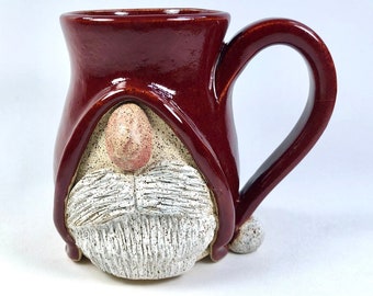 Pottery Mug, Handmade Mug, Gnomes, Fantasy, Birthday Gift for Man, Husband Gift