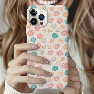 Vintage Summer Seashells Phone Case Ocean Cell Phone Case Coastal Aesthetic Summer Phone Cover Beach iPhone 16 15 14 13 12 11 Pro magsafe