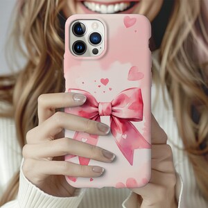 Soft girl aesthetics phone case for iphone 16 15 14 13 12 11 pro magsafe  Pink bow coquette lovers gift Heart love lovely phone case iphone