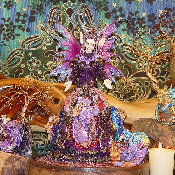 Reserved for Tamara Payment 3 of 6 last payment shipping only.  Tannara the Dragon Fairy OOAK doll Layaway