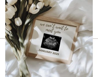 Faire-part de grossesse minimaliste simple Modèle de faire-part de grossesse numérique pour bébé bohème neutre en matière de genre