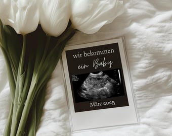Digitale Schwangerschaftsverkündung, Schwangerschaft Ankündigung, Wir Bekommen ein Baby, Personalisiert Schwangerschaft Bekanntgabe