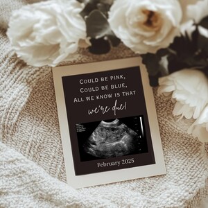 Digital Pregnancy Announcement Pregnancy Reveal Social Media Gender Neutral Facebook Instagram Boho