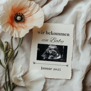 Digitale Schwangerschaftsverkündung Schwangerschaft Ankündigung Wir bekommen ein Baby Schwangerschaft bekannt