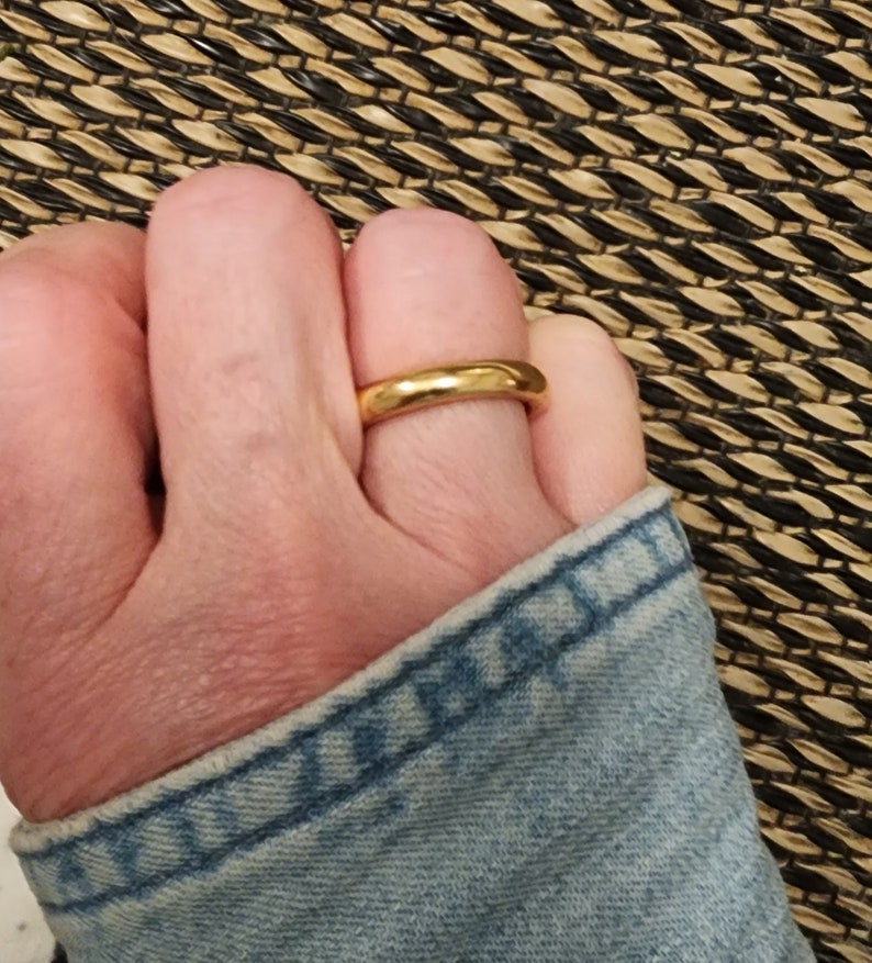 Skinny Gold Donut Rings Etsy