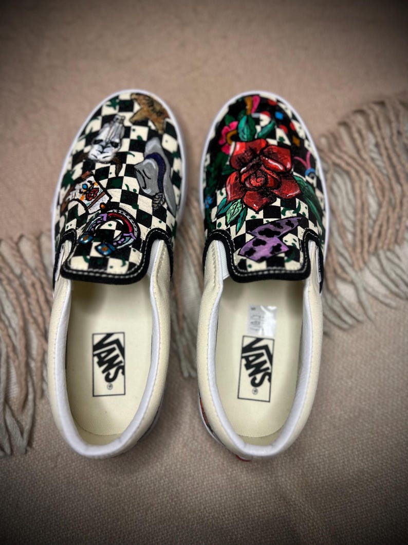 Pattern Design Vans Custom Hand Painted Kids Vans - Etsy