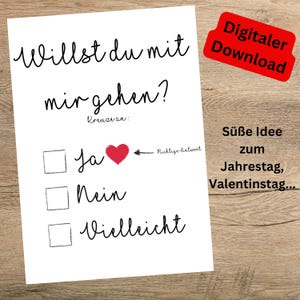 Poster digitaler Download Liebe,Willst du mit mir gehen,jahrestag geschenk,Valentinstag,Paare,Geschenk Freundin,Schwarm,verliebt