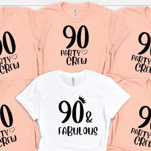 Custom 90th Birthday Shirt, 90 Years T-shirt, Birthday Trip Shirt, Senior Birthday Gift, 90th Birthday Crew Shirt, Birthday Queen Shirt