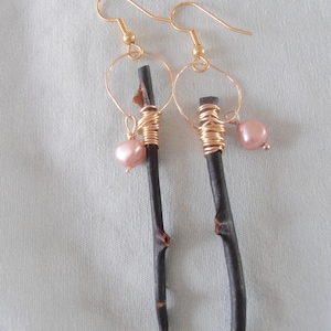 Hand made coral earrings, natural coral, black coral, fresh water pearls, coral drop earrings