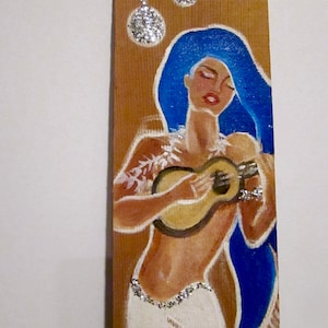 Hand Painted Mermaid Welcome Sign, Recycled Cedar Wood, Beach Decor