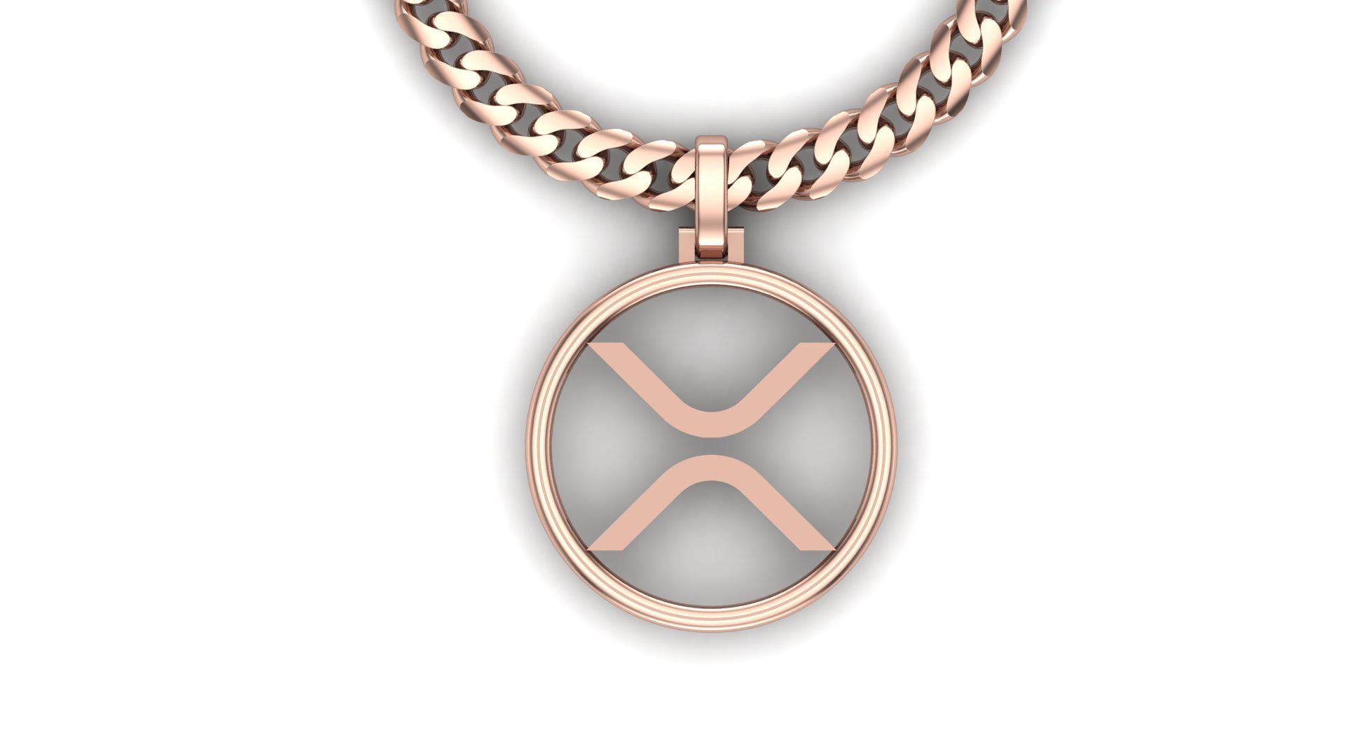 Ripple XRP Pendant *10k/14k/18k White, Yellow, Rose, Green Gold, Gold  Plated & Silver* Cryptocurrency Crypto Defi Web3 Charm Necklace - Etsy