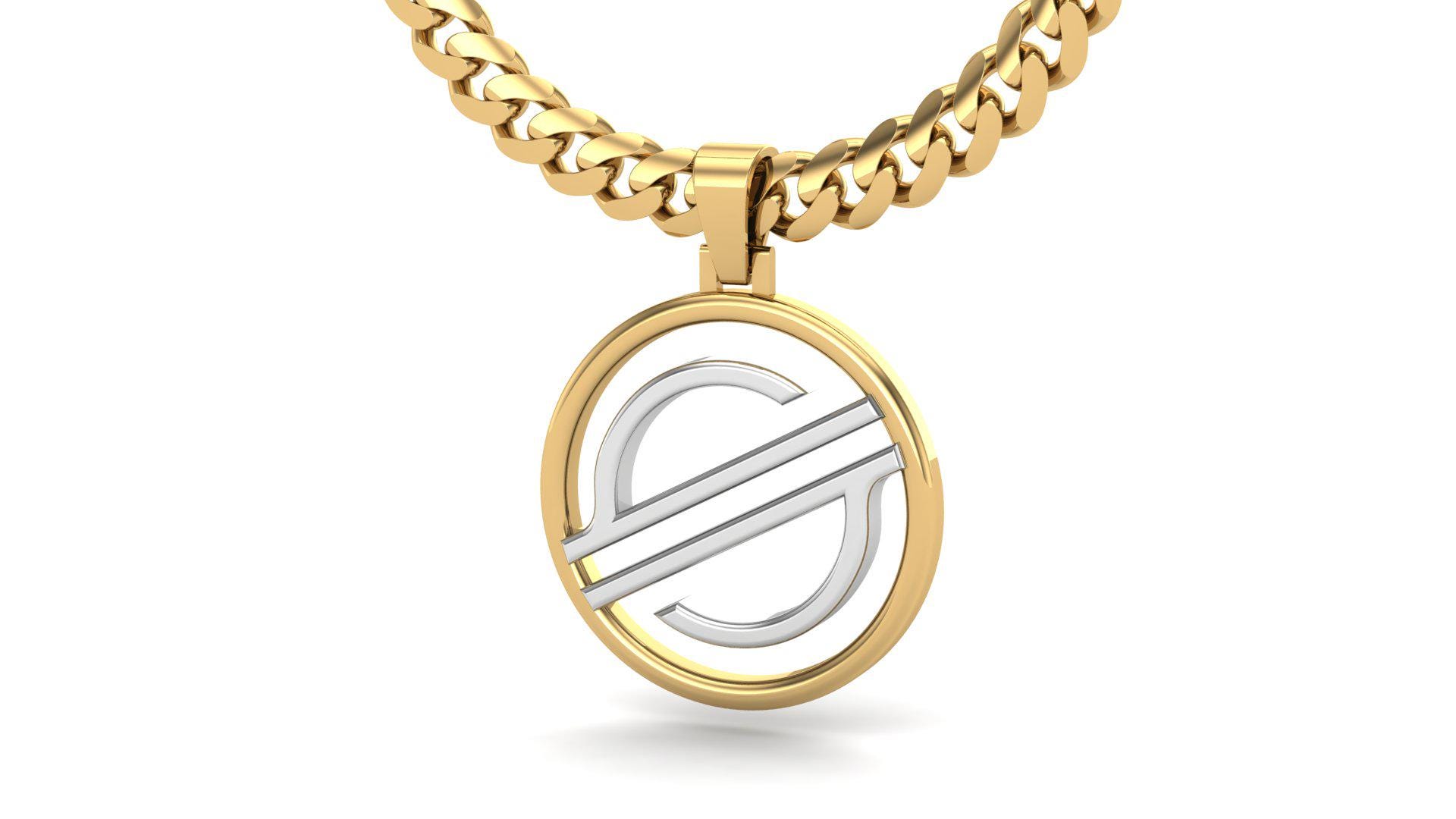 マルチカラー ステラ XLM ペンダント *10k/14k/18k ホワイト、イエロー、ローズ、グリーン ゴールド & ゴールド メッキ* 暗号通貨  DeFi Web3 チャーム ネックレス - Etsy 日本