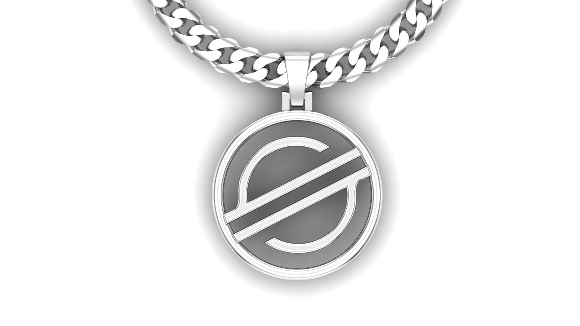 Stellar XLM ペンダント *10k/14k/18k ホワイト、イエロー、ローズ、グリーンゴールド、ゴールドメッキ、シルバー* 暗号通貨 暗号  DeFi Web3 チャームネックレス - Etsy 日本