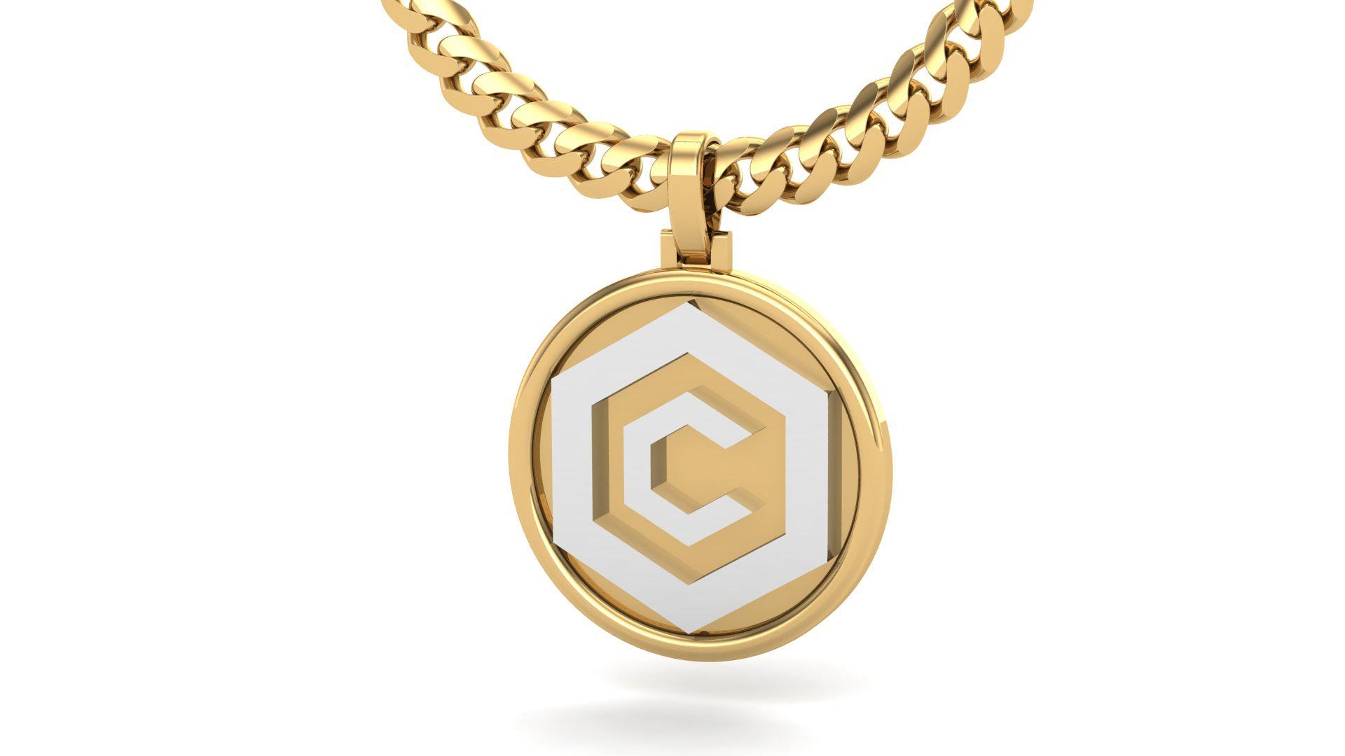 Multicolor Cronos CRO Pendant *10k/14k/18k White, Yellow, Rose, Green Gold  & Gold Plated* Cryptocurrency Crypto Defi Web3 Charm Necklace - Etsy