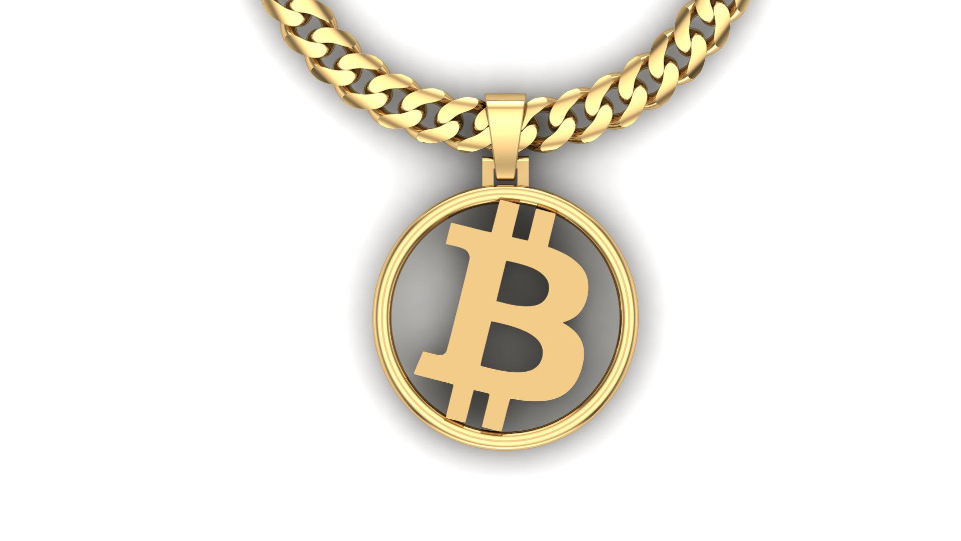 Bitcoin BTC Pendant *10k/14k/18k White, Yellow, Rose, Green Gold, Gold Plated & Silver* Cryptocurrency Crypto Defi Web3 Charm Necklace